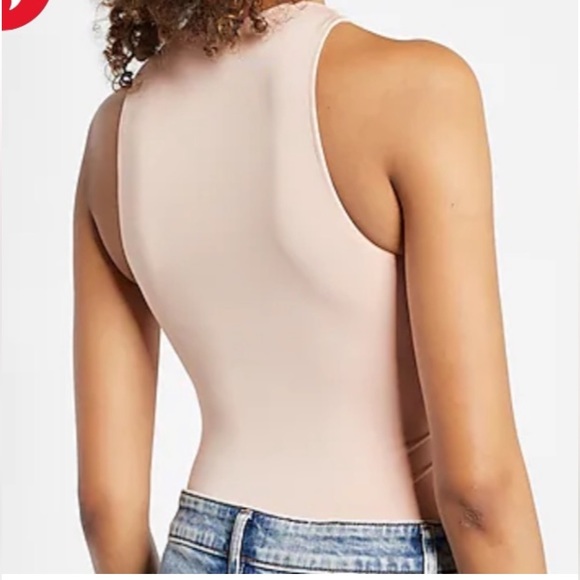 NWT Express Body Contour Silky High Neck Thong Bodysuit - Picture 2 of 6